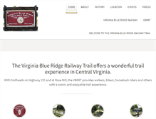 Tablet Screenshot of blueridge-railtrail.org